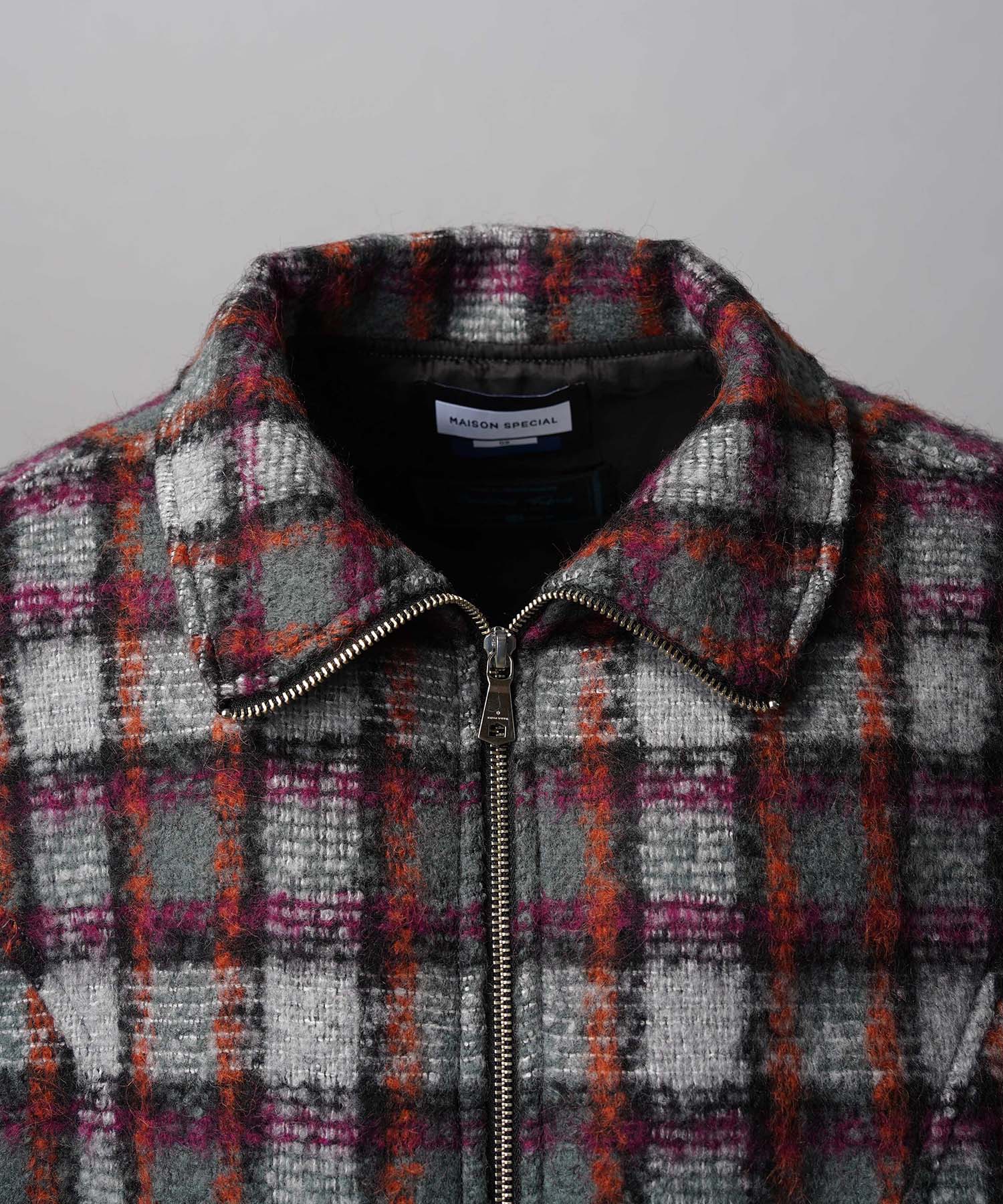 [Italian Dead Stock Fabric] Prime-Over Switching Stand Blouson