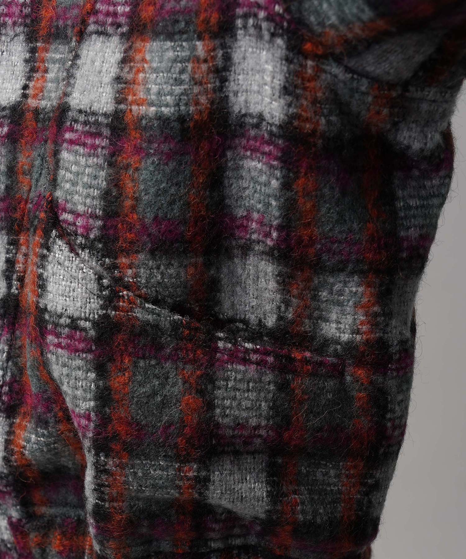 [Italian Dead Stock Fabric] Prime-Over Switching Stand Blouson