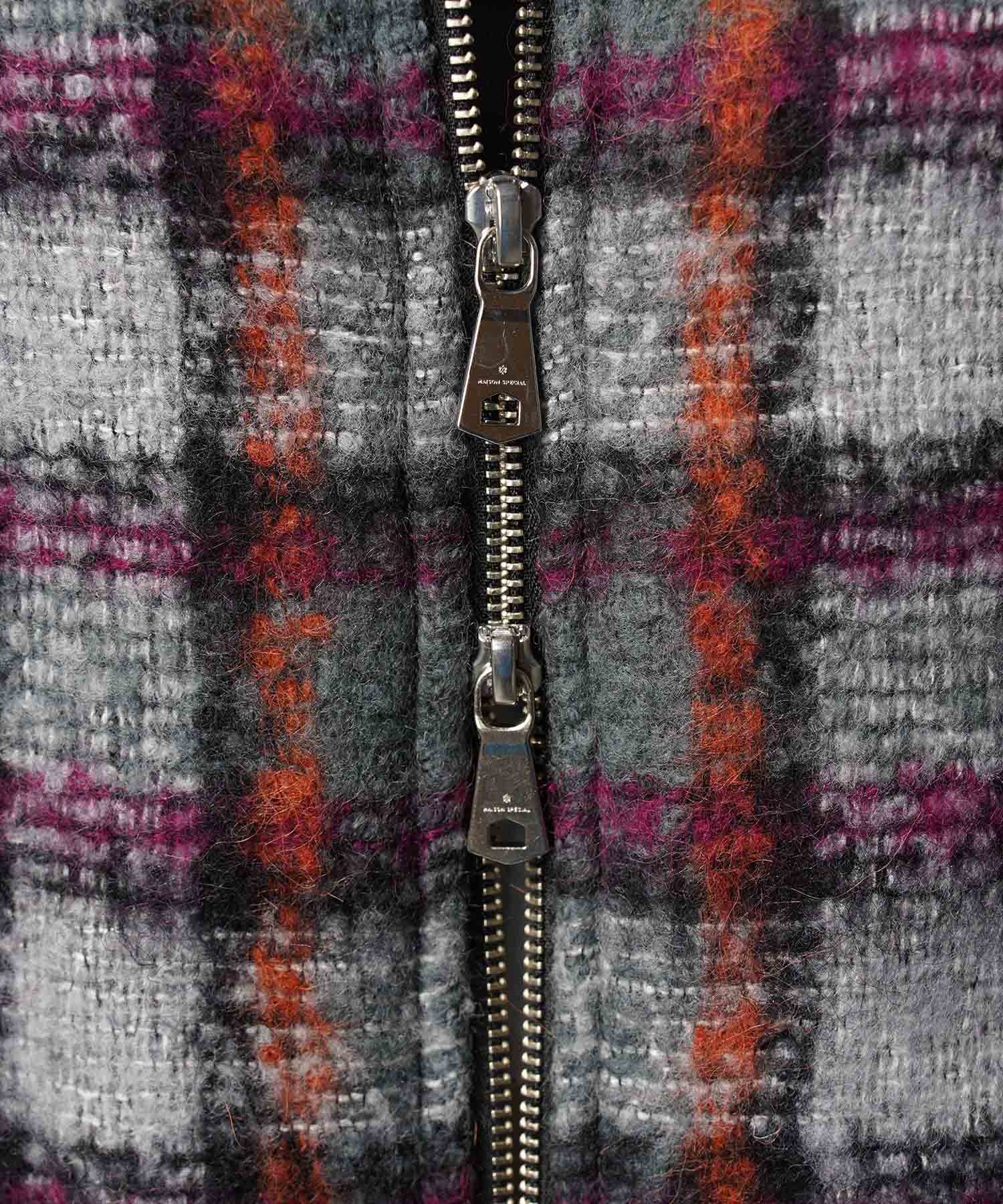 [Italian Dead Stock Fabric] Prime-Over Switching Stand Blouson