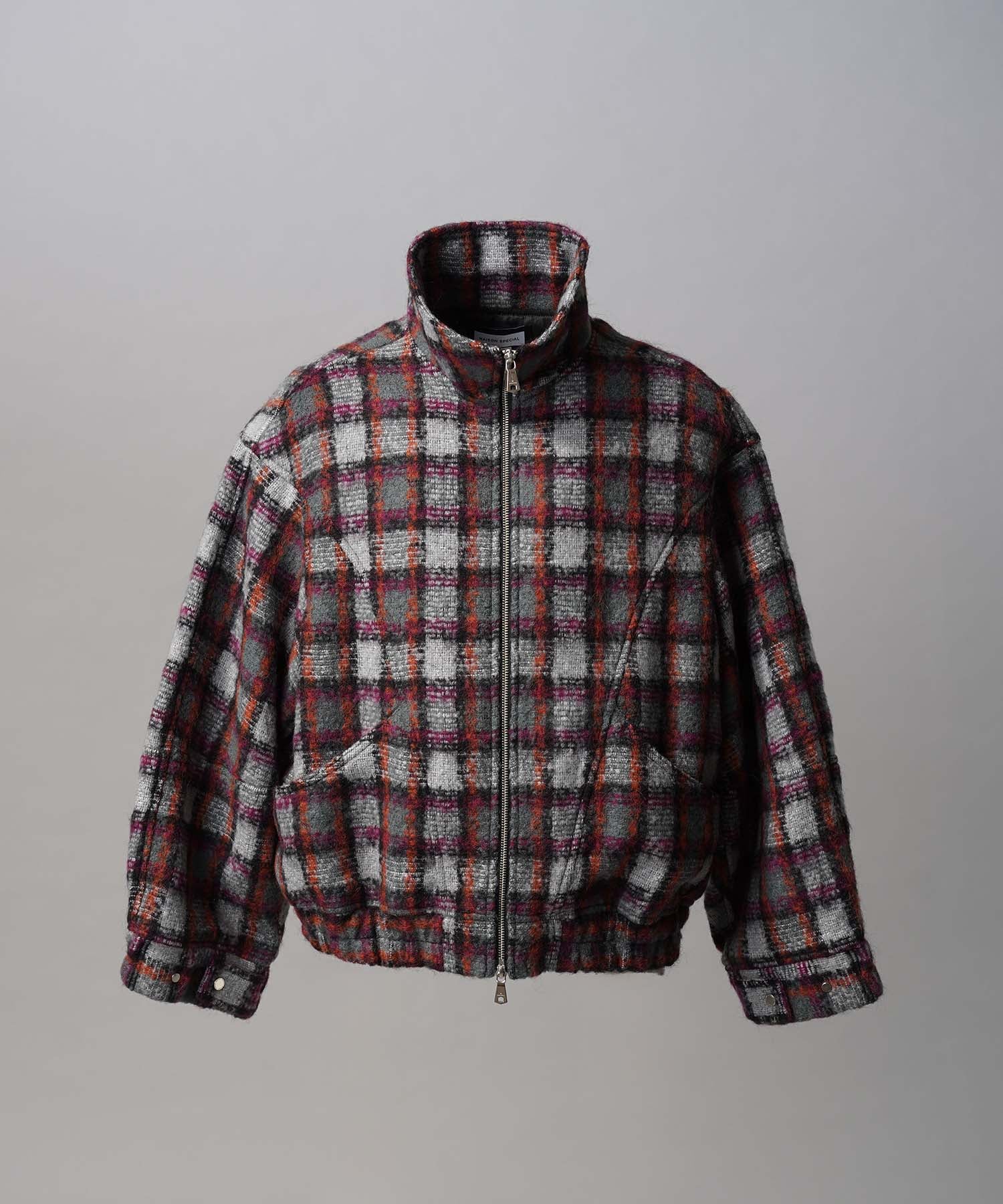 [Italian Dead Stock Fabric] Prime-Over Switching Stand Blouson