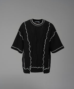 Cotton Bulky Acrylic Blend Prime-Over Gradation Dyeing Knit