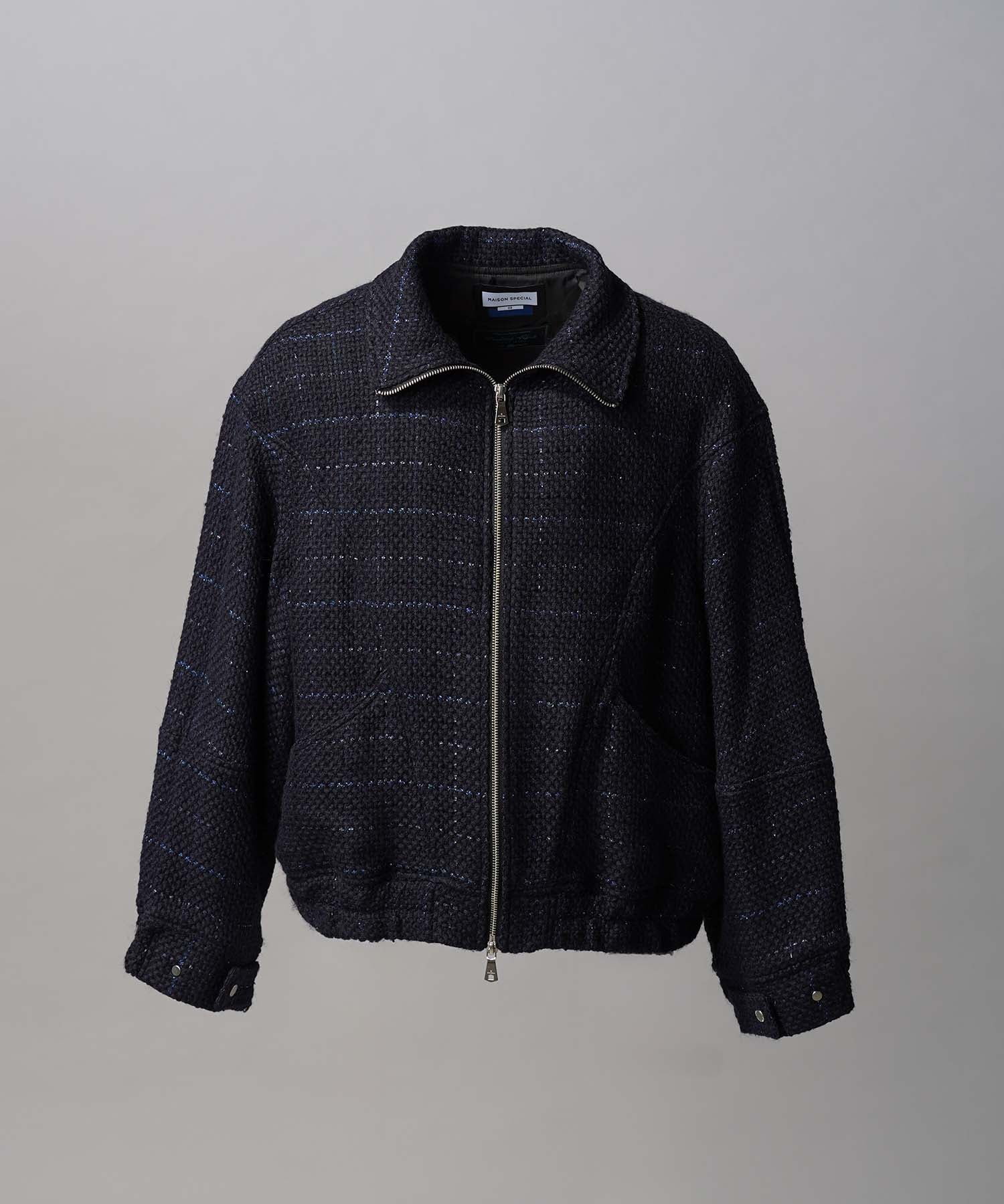 [Italian Dead Stock Fabric] Prime-Over Switching Stand Blouson