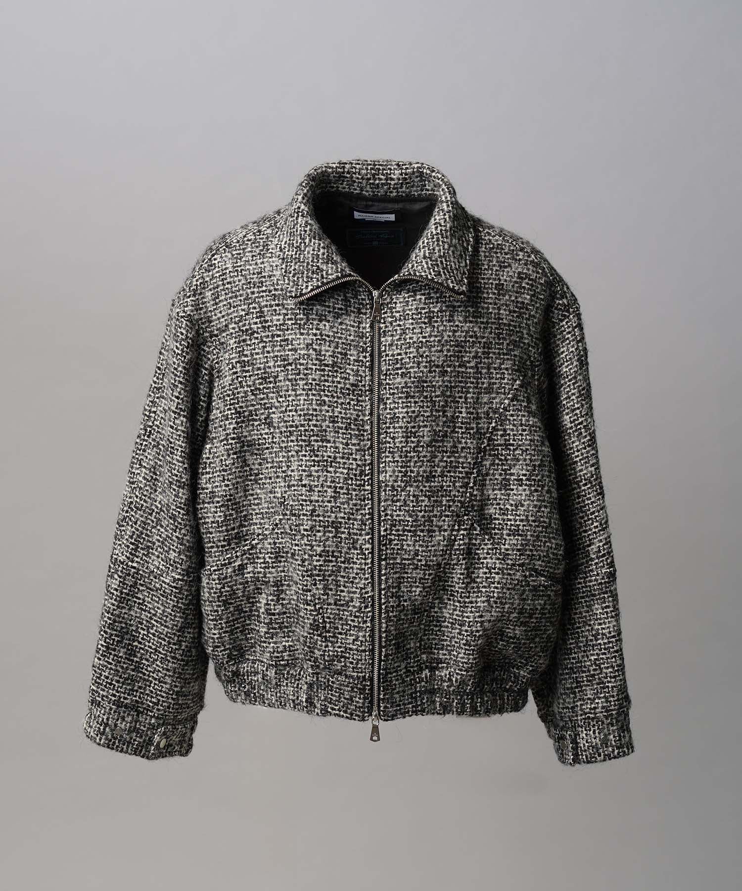 [Italian Dead Stock Fabric] Prime-Over Switching Stand Blouson