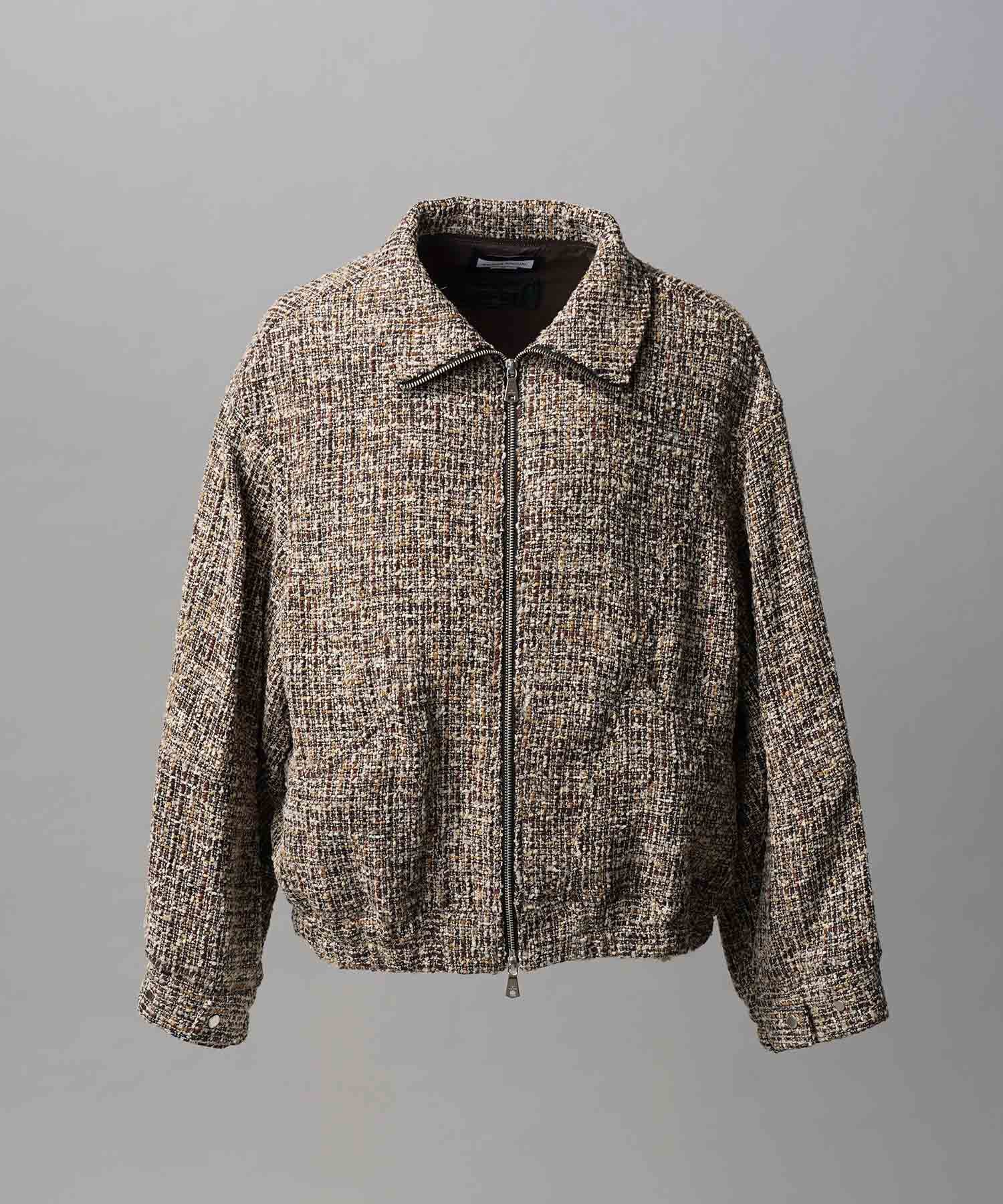 [Italian Dead Stock Fabric] Prime-Over Switching Stand Blouson