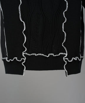 Cotton Bulky Acrylic Blend Prime-Over Gradation Dyeing Knit