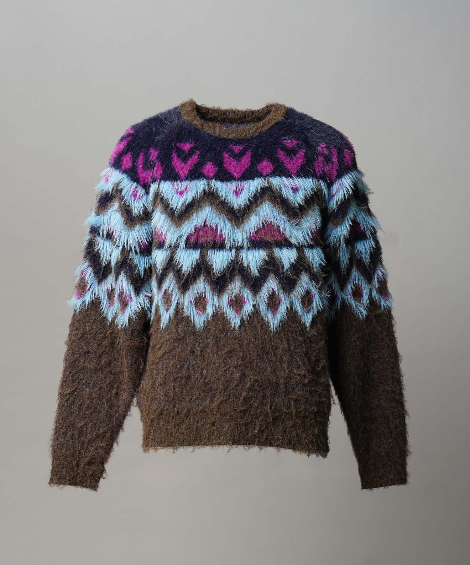 Gradation Short Length Prime-Over V-Neck Knit Pullover