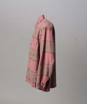 【Italian Dead Stock Fabric】Prime-Over Regular Collar Heavy-Weight Flannel Shirt