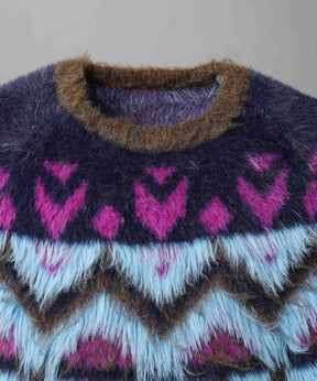 Gradation Short Length Prime-Over V-Neck Knit Pullover