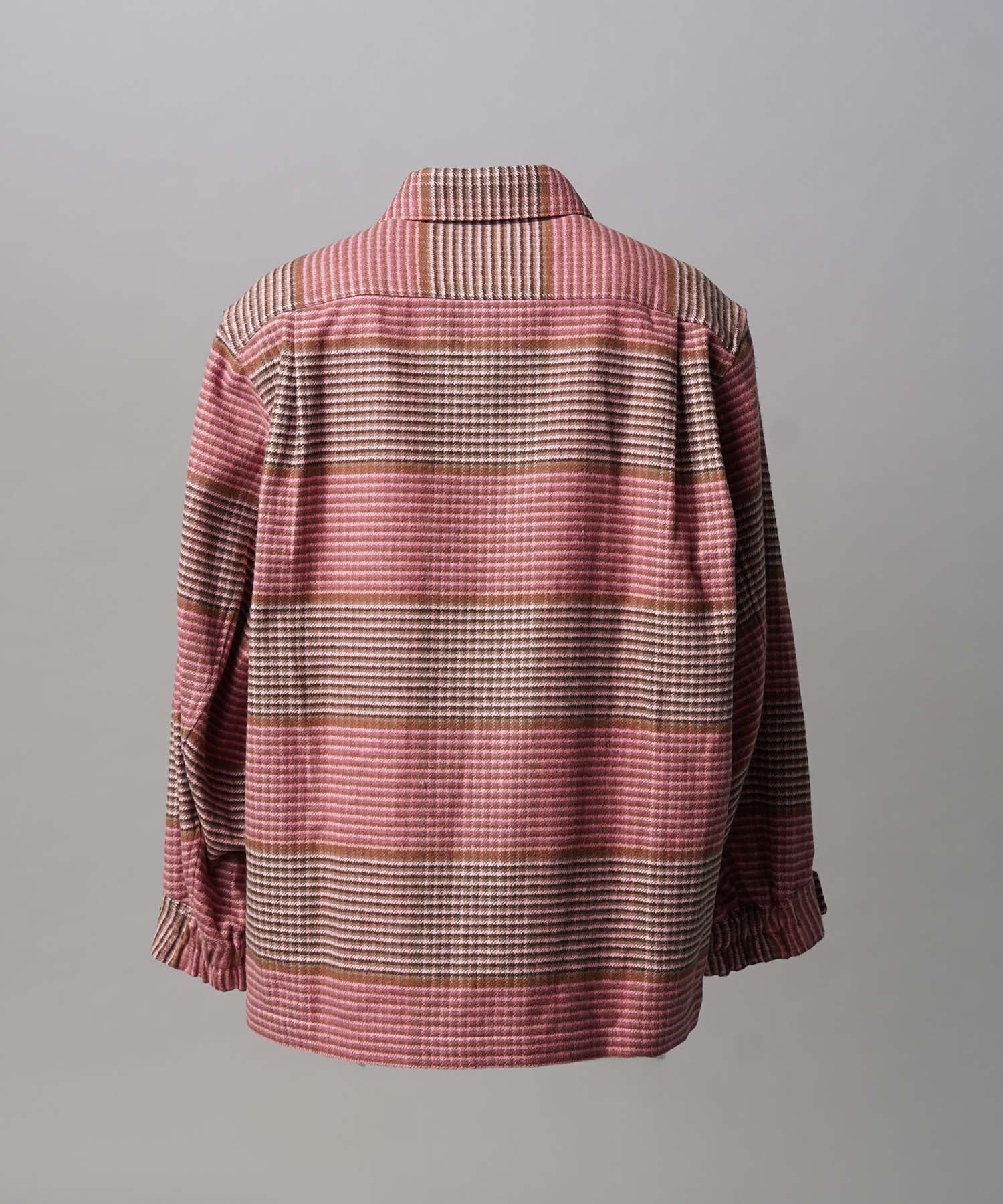 【Italian Dead Stock Fabric】Prime-Over Regular Collar Heavy-Weight Flannel Shirt