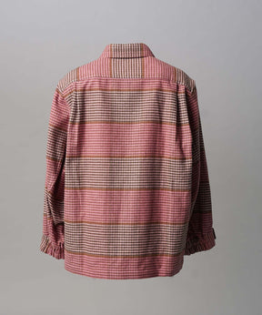 【Italian Dead Stock Fabric】Prime-Over Regular Collar Heavy-Weight Flannel Shirt