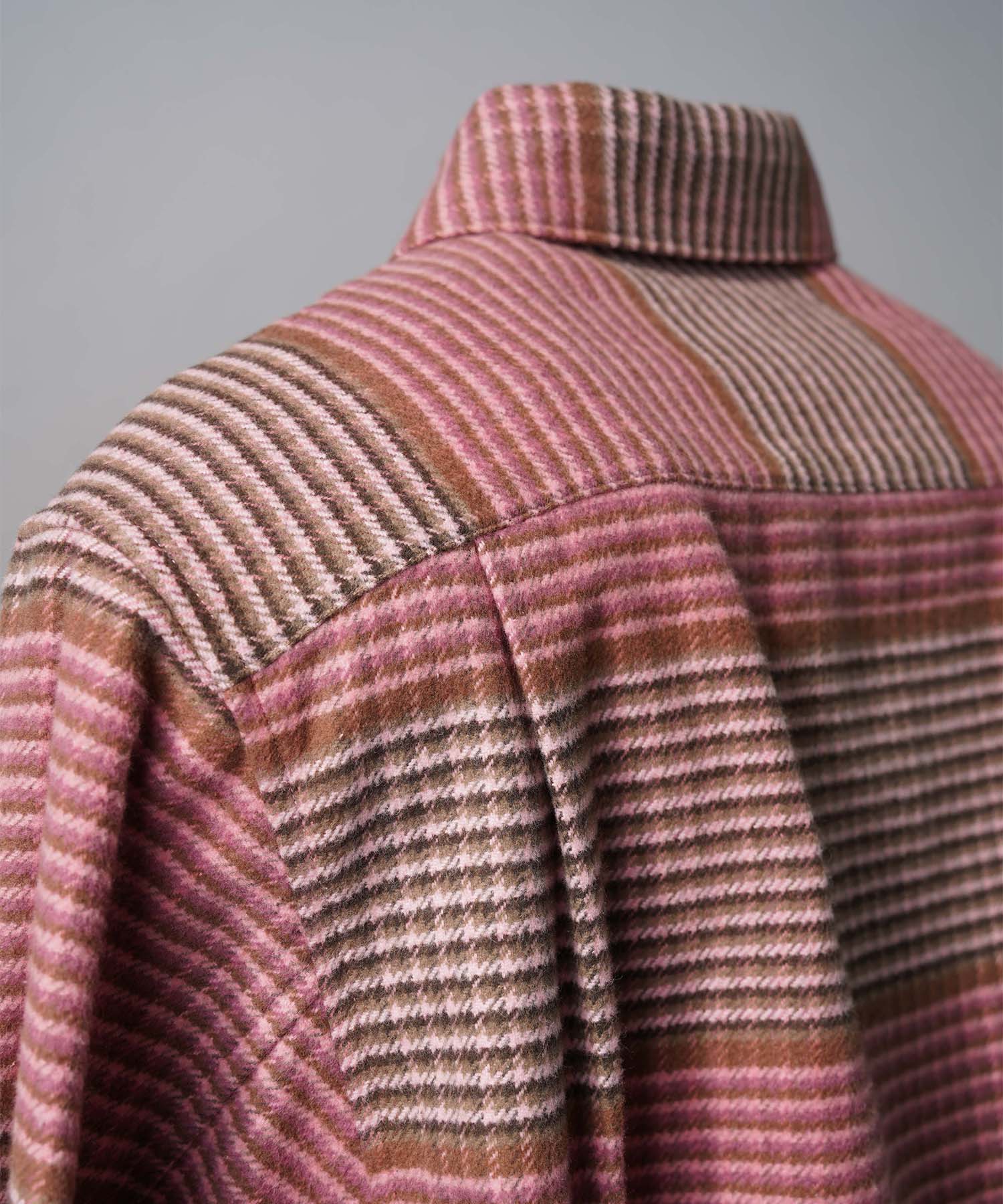 【Italian Dead Stock Fabric】Prime-Over Regular Collar Heavy-Weight Flannel Shirt