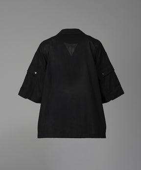 Cargo Pocket Prime-Over Sheer Open Collar Shirt