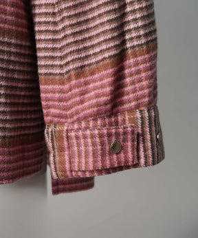 【Italian Dead Stock Fabric】Prime-Over Regular Collar Heavy-Weight Flannel Shirt