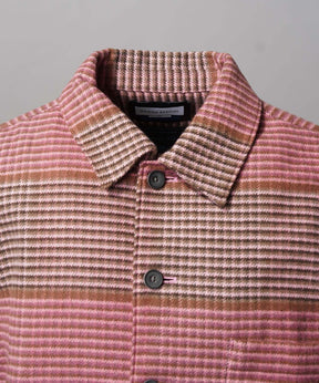 【Italian Dead Stock Fabric】Prime-Over Regular Collar Heavy-Weight Flannel Shirt