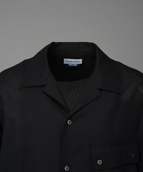 Cargo Pocket Prime-Over Sheer Open Collar Shirt