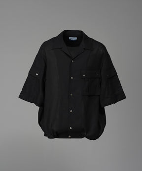Cargo Pocket Prime-Over Sheer Open Collar Shirt
