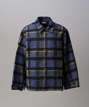 【Italian Dead Stock Fabric】Prime-Over Regular Collar Heavy-Weight Flannel Shirt