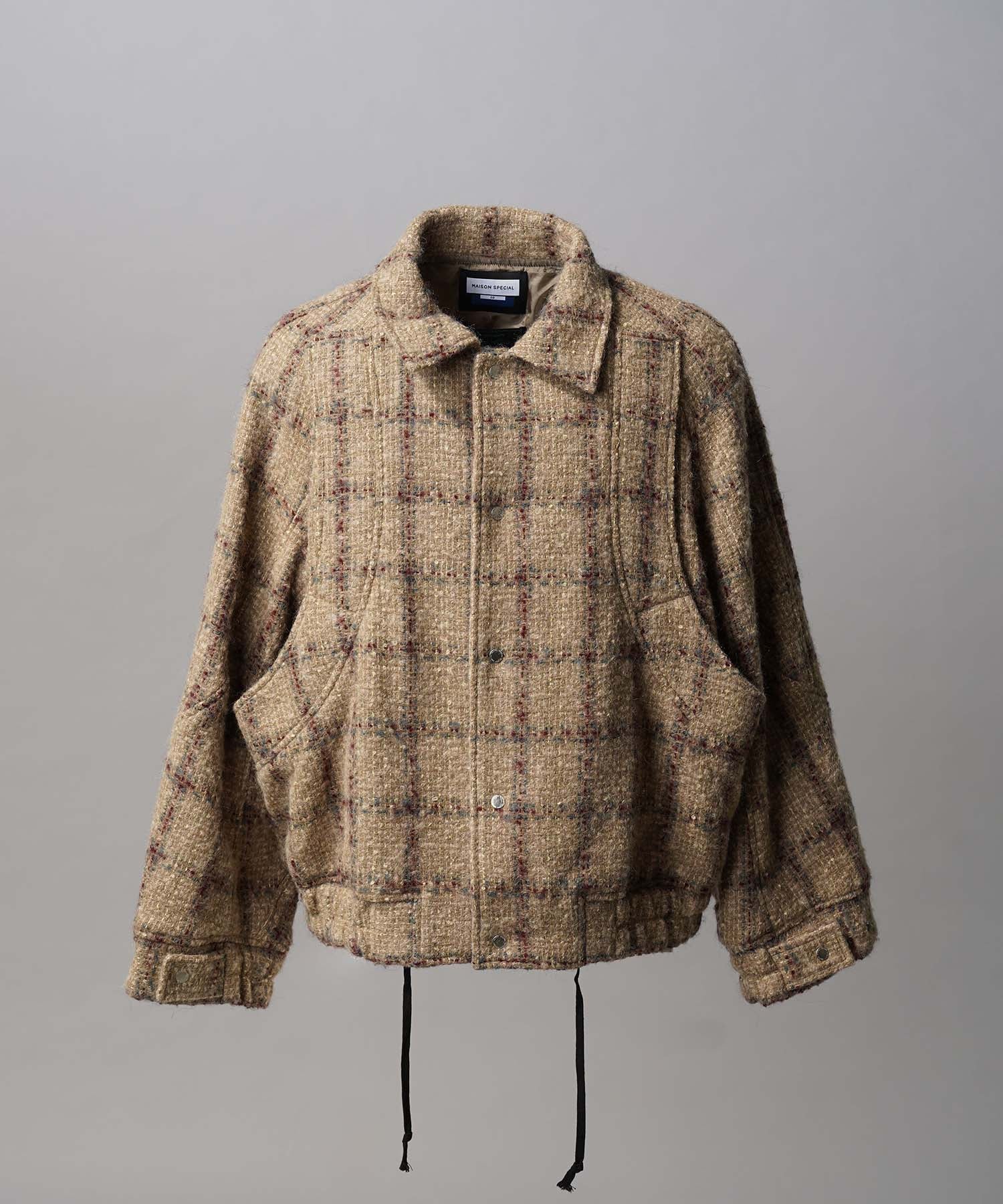 【Italian Dead Stock Fabric】Prime-Over Curved Pocket Blouson