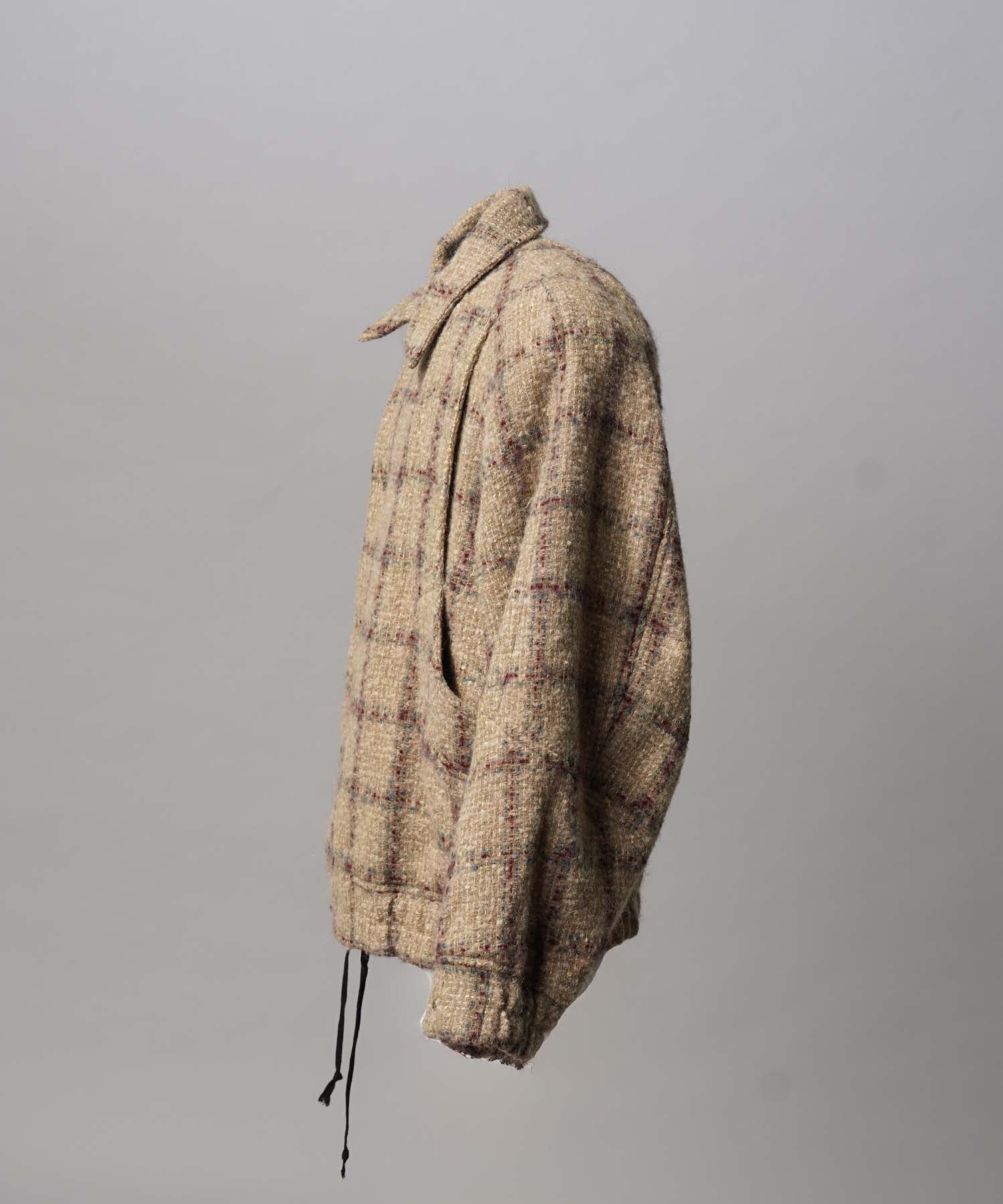 【Italian Dead Stock Fabric】Prime-Over Curved Pocket Blouson