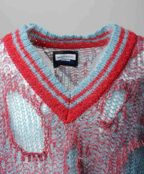 Mohair Sheer V-Neck 니트 풀오버