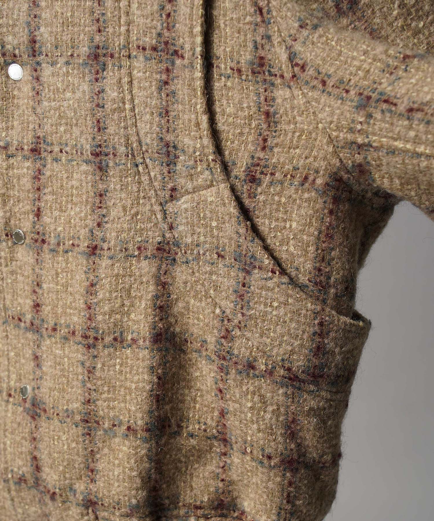 【Italian Dead Stock Fabric】Prime-Over Curved Pocket Blouson