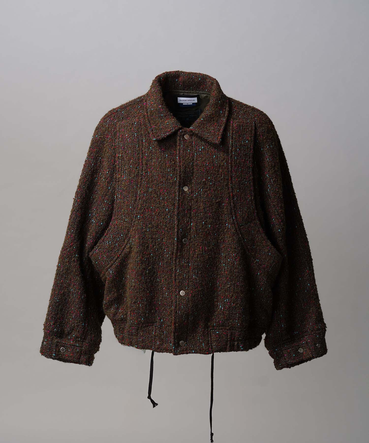 【Italian Dead Stock Fabric】Prime-Over Curved Pocket Blouson