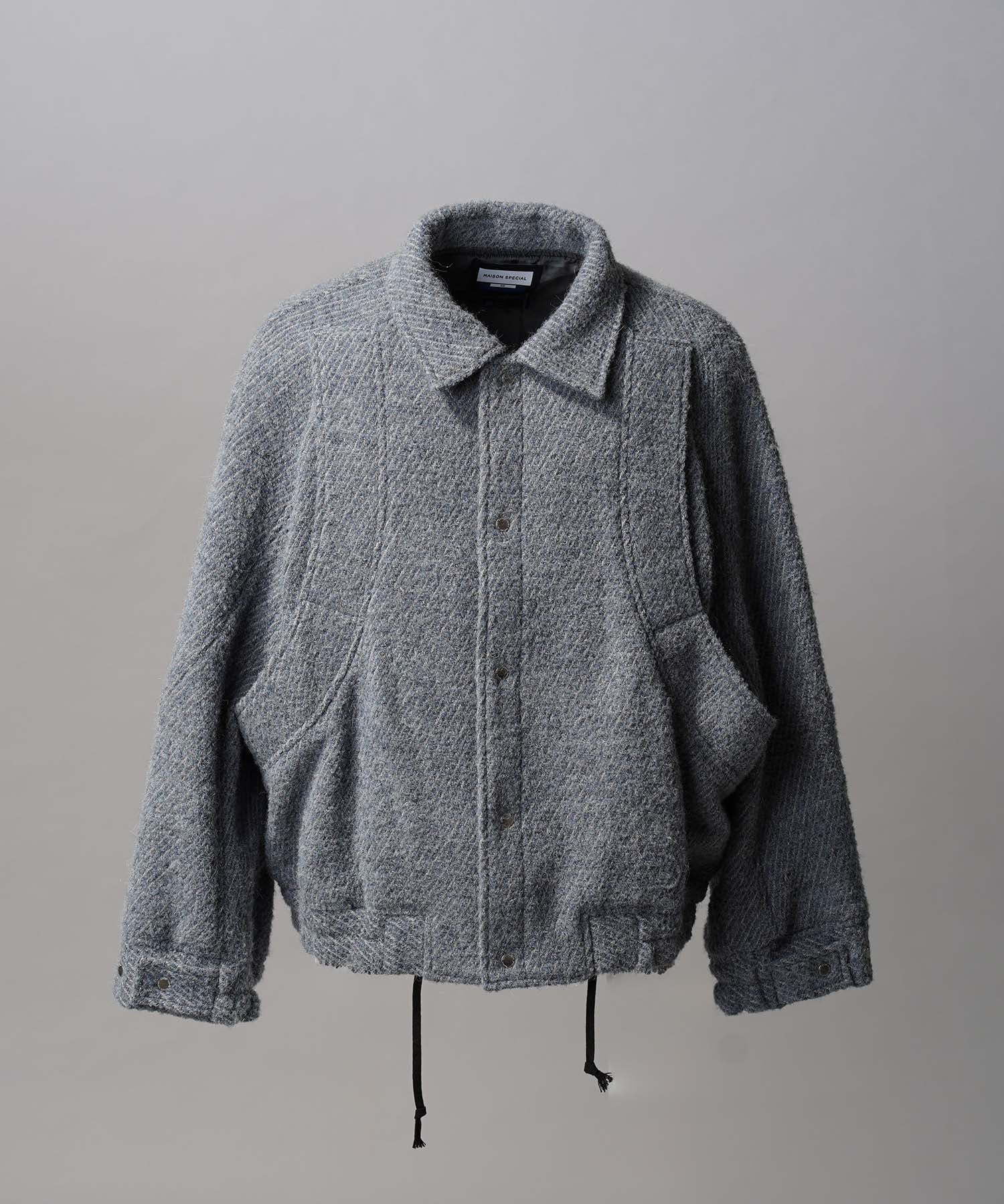 【Italian Dead Stock Fabric】Prime-Over Curved Pocket Blouson