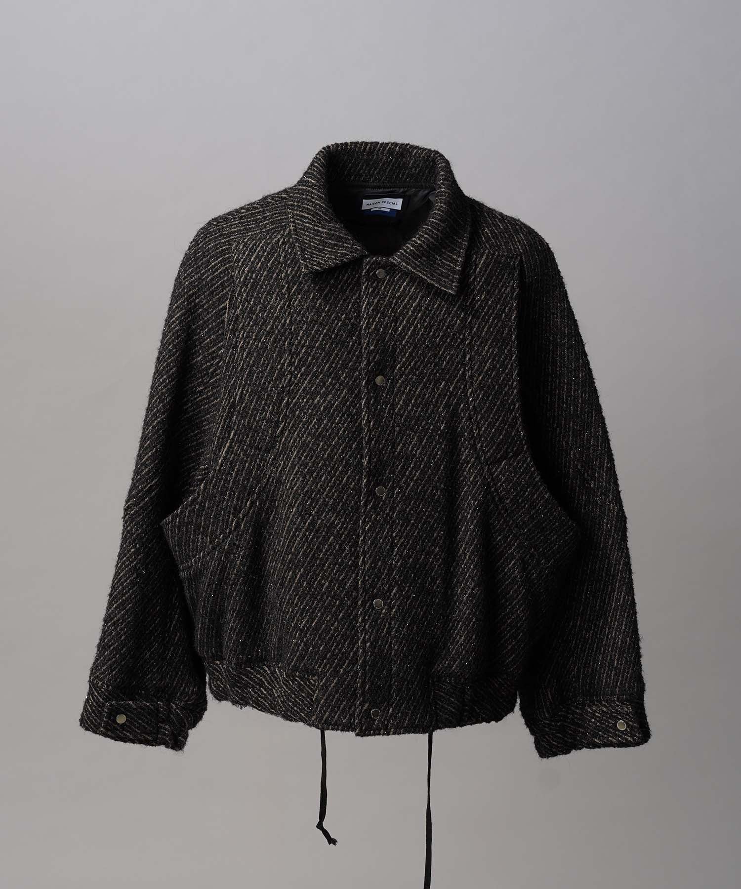 【Italian Dead Stock Fabric】Prime-Over Curved Pocket Blouson