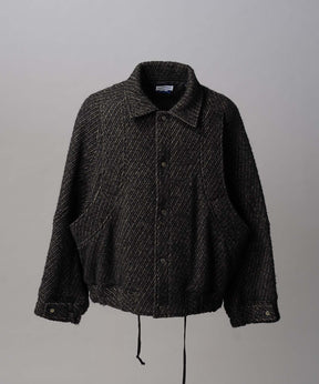 【Italian Dead Stock Fabric】Prime-Over Curved Pocket Blouson