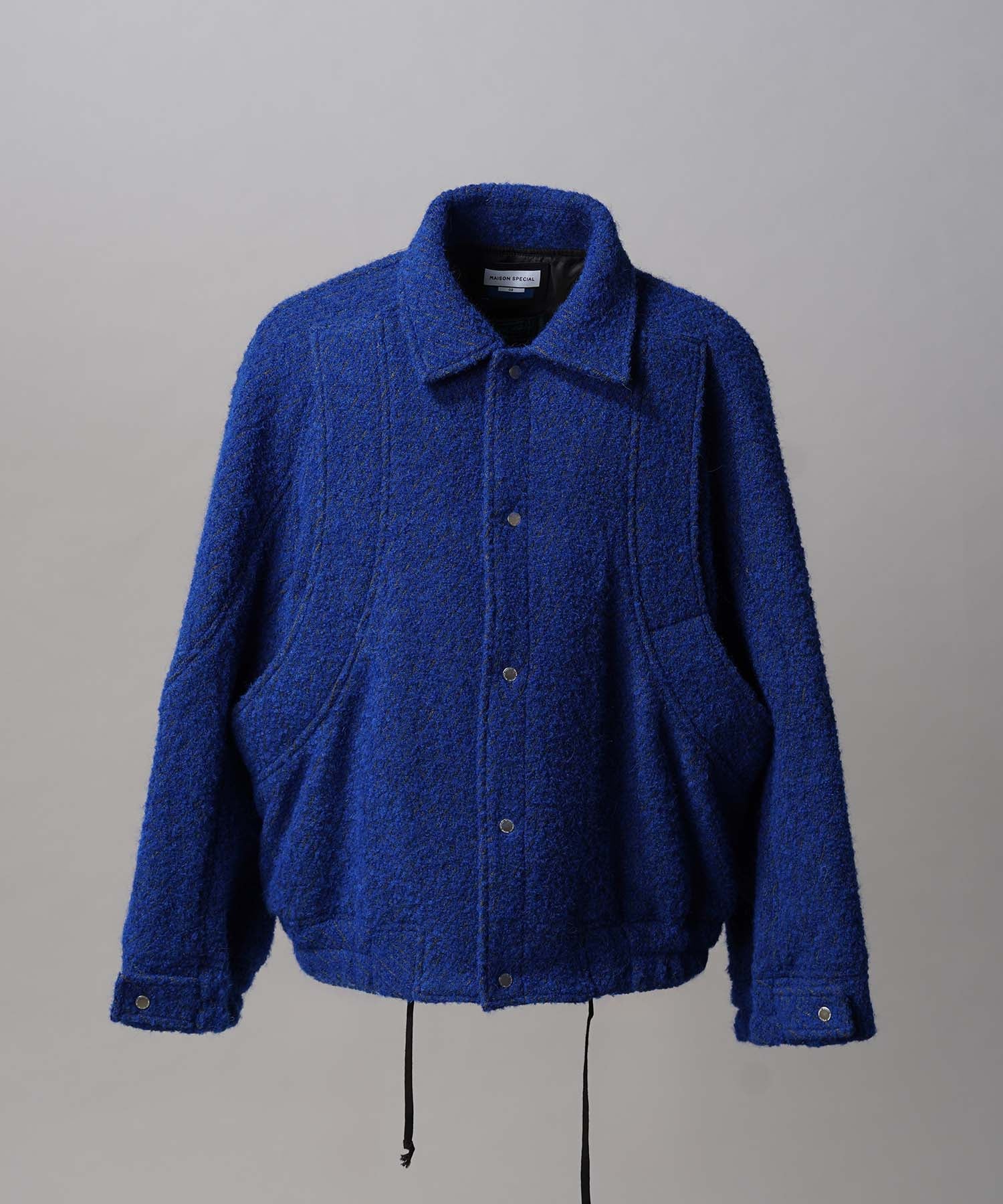 【Italian Dead Stock Fabric】Prime-Over Curved Pocket Blouson