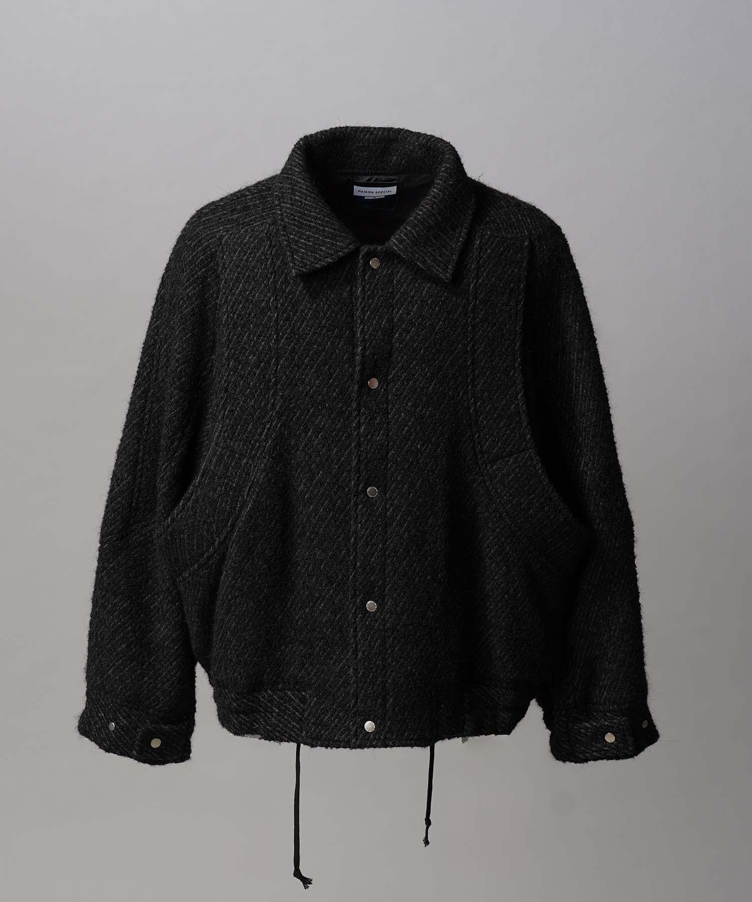 【Italian Dead Stock Fabric】Prime-Over Curved Pocket Blouson