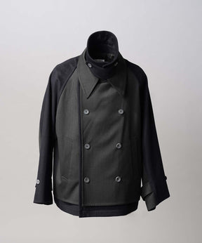 Layering Double Breasted Prime-Over Short Coat