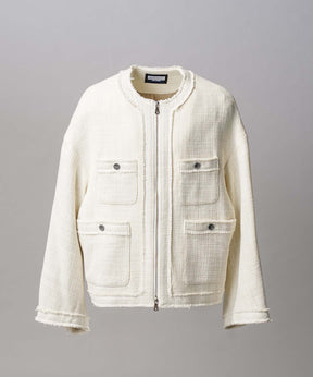 [25AW PRE-ORDER] Collarless Tweed Jacket