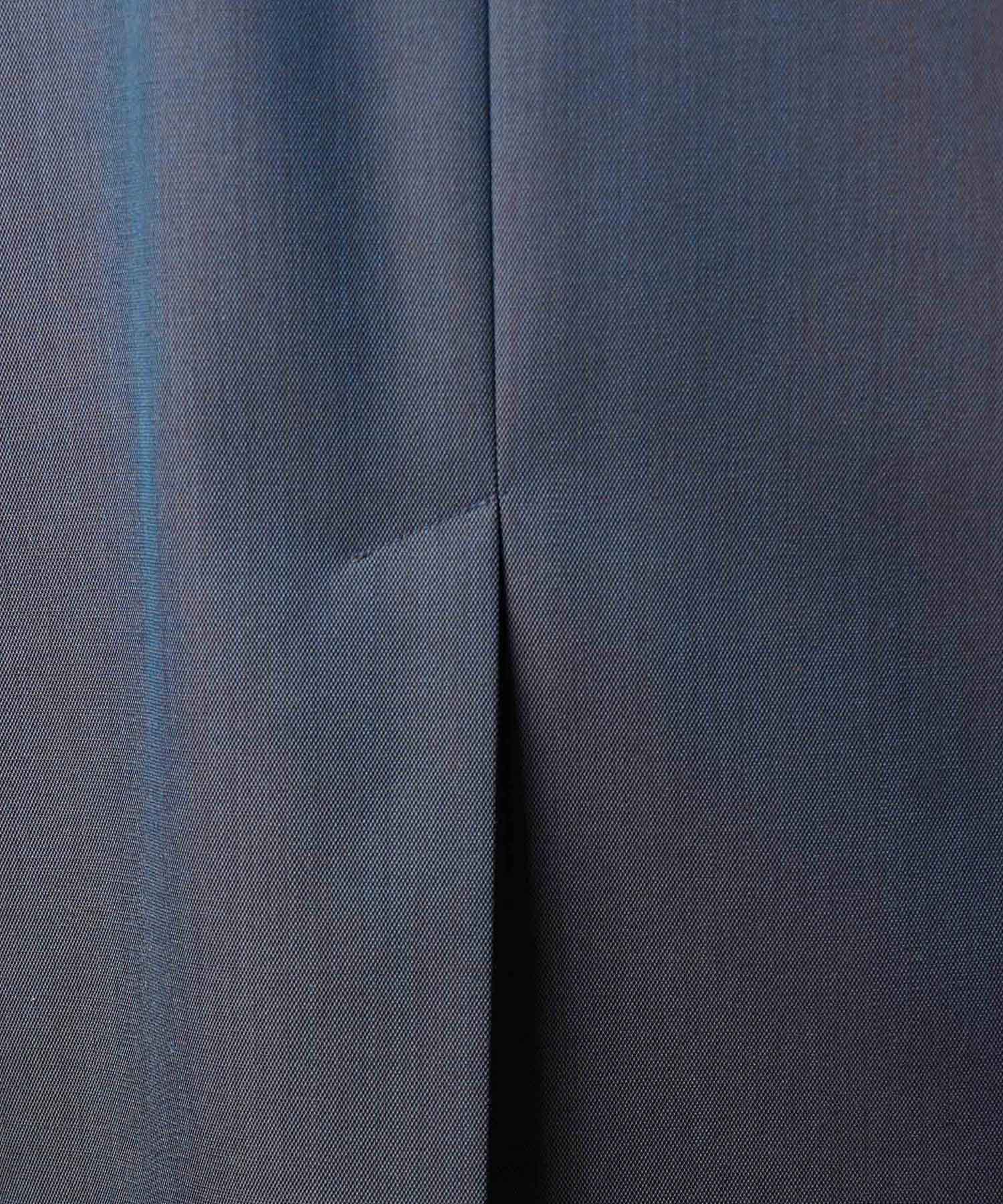 4种颜色Chambray可洗的羊毛峰峰翻领双胸夹克