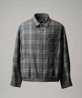 [Sale starts at 12:00 pm on Saturday, September 13th] [Italian Dead Stock Fabric] Prime-Over Curved Shirts Blouson