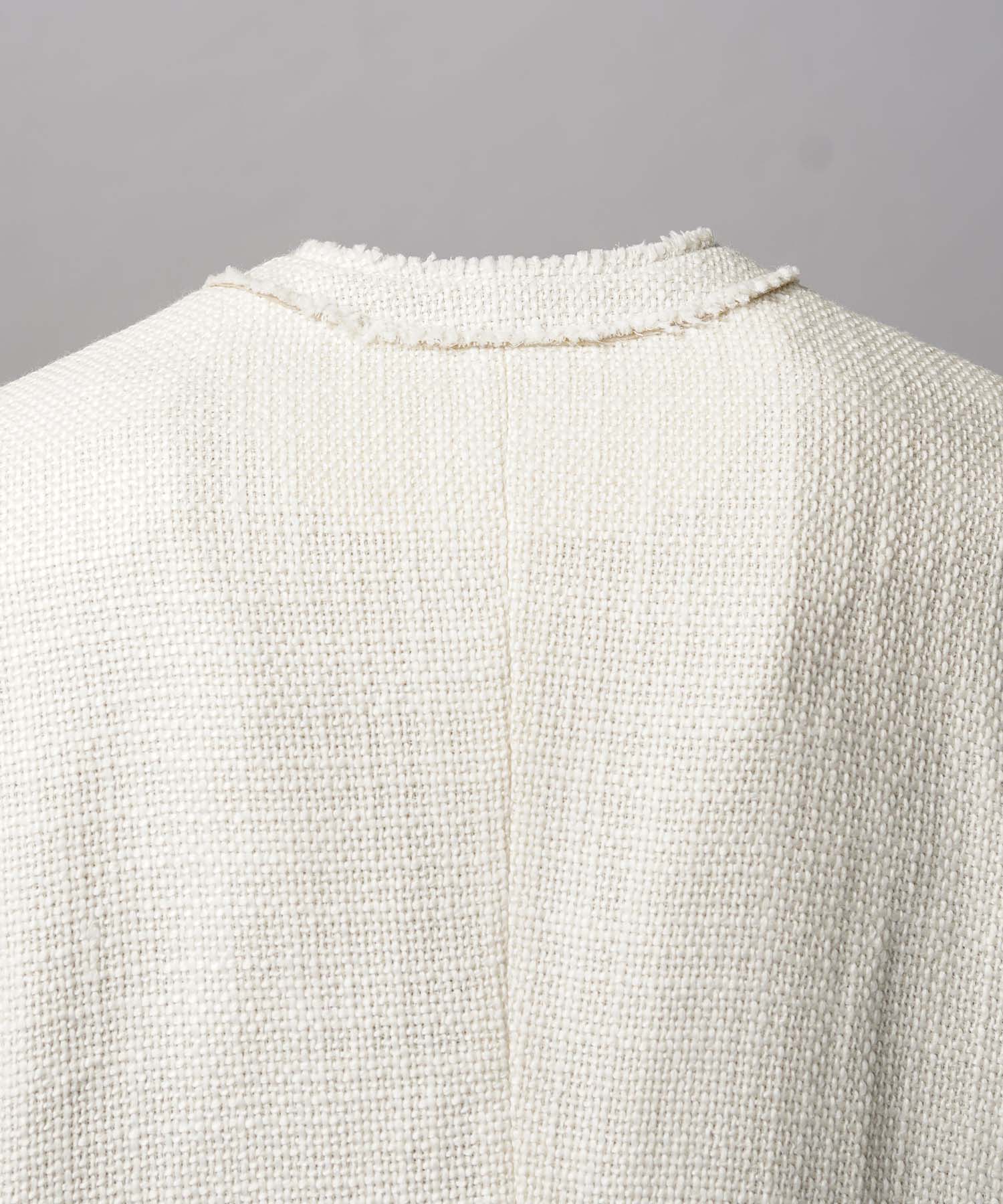 [25AW PRE-ORDER] Collarless Tweed Jacket