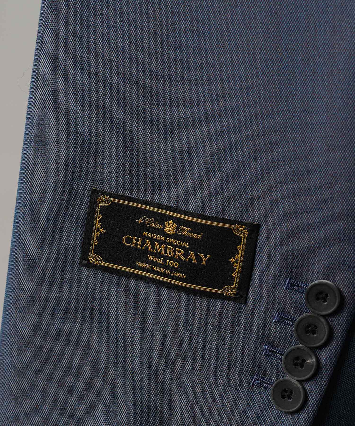 4种颜色Chambray可洗的羊毛峰峰翻领双胸夹克