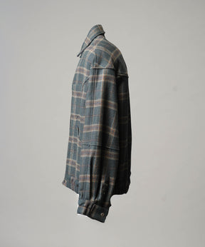 [Sale starts at 12:00 pm on Saturday, September 13th] [Italian Dead Stock Fabric] Prime-Over Curved Shirts Blouson