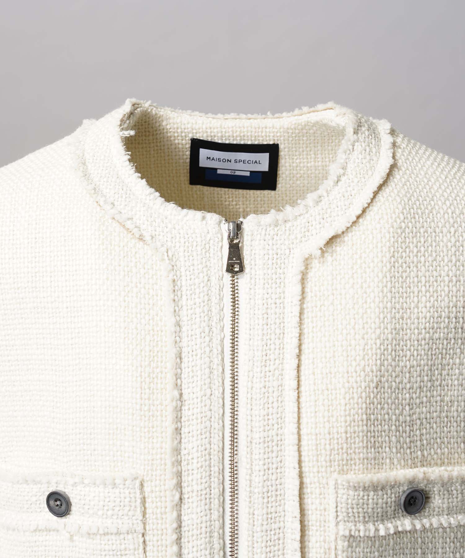 [25AW PRE-ORDER] Collarless Tweed Jacket