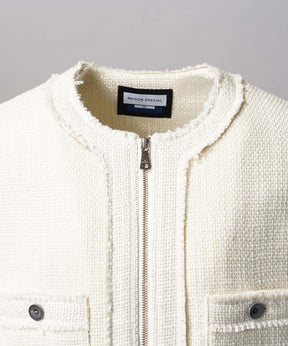 [25AW PRE-ORDER] Collarless Tweed Jacket