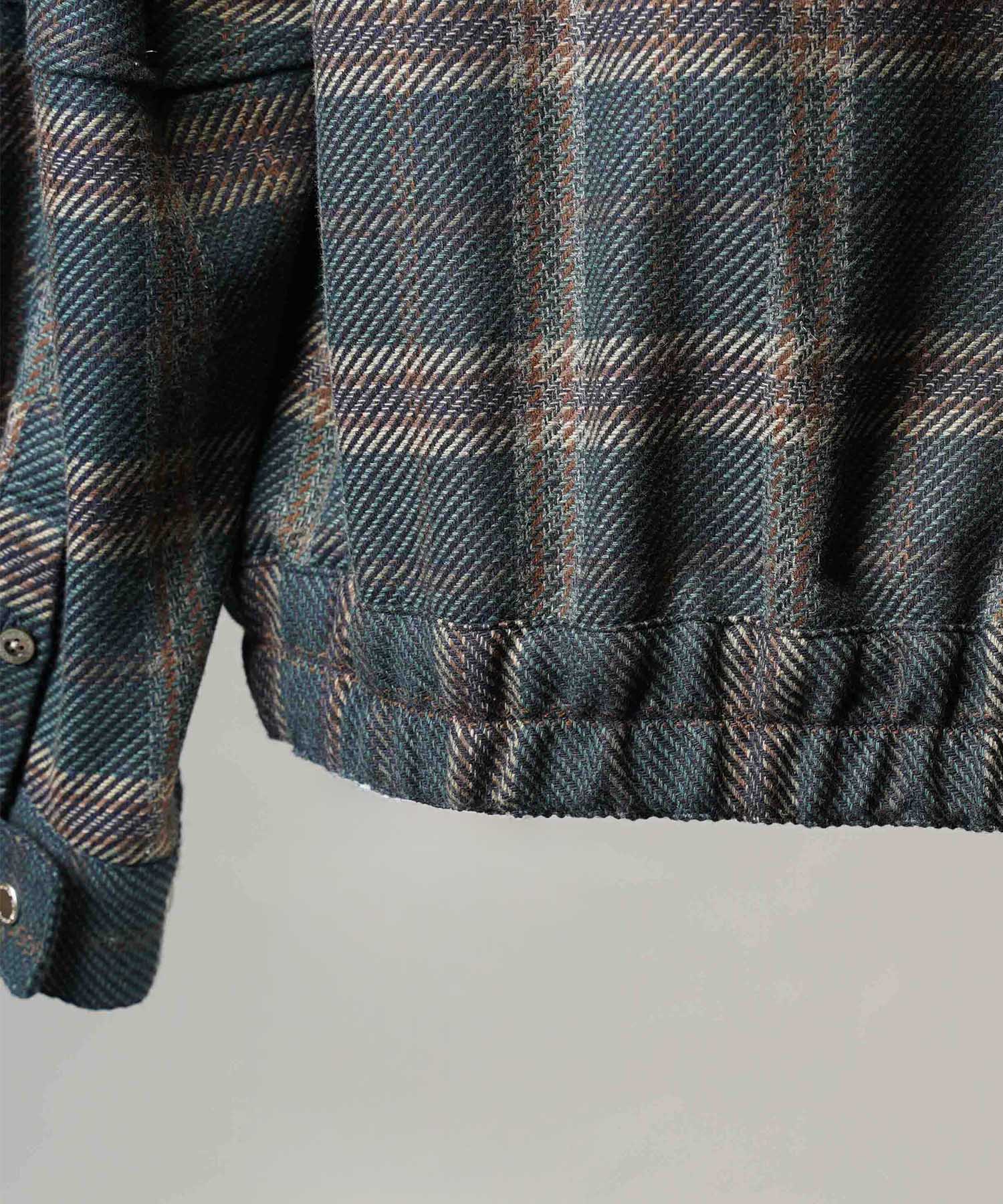 [Sale starts at 12:00 pm on Saturday, September 13th] [Italian Dead Stock Fabric] Prime-Over Curved Shirts Blouson