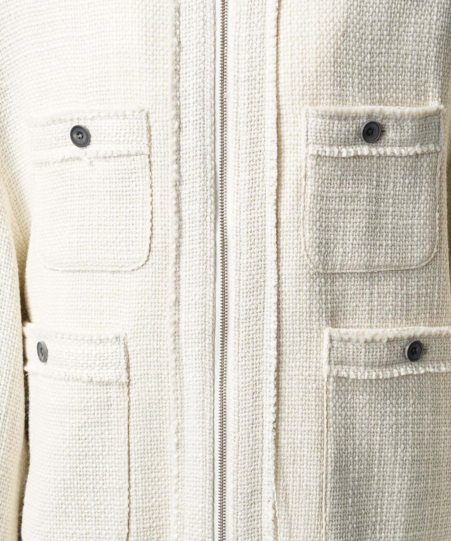 [25AW PRE-ORDER] Collarless Tweed Jacket