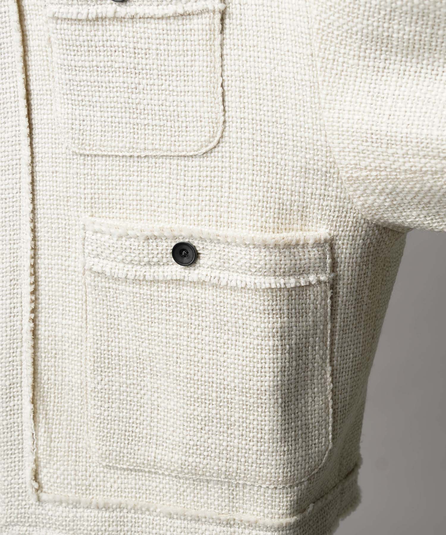 [25AW PRE-ORDER] Collarless Tweed Jacket