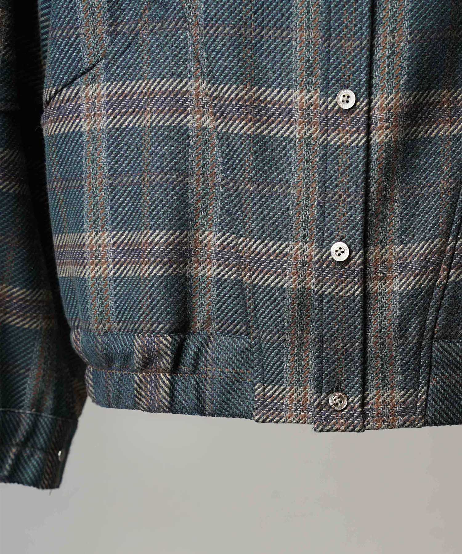 [Sale starts at 12:00 pm on Saturday, September 13th] [Italian Dead Stock Fabric] Prime-Over Curved Shirts Blouson