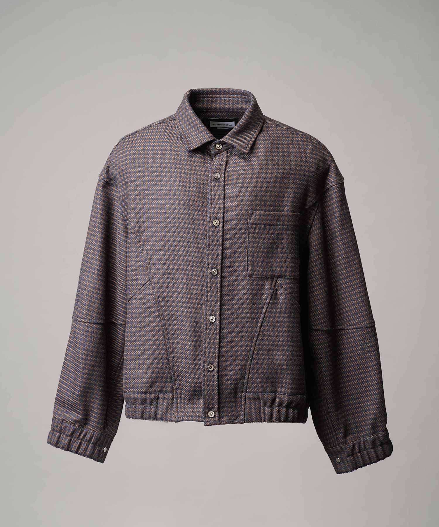 [Sale starts at 12:00 pm on Saturday, September 13th] [Italian Dead Stock Fabric] Prime-Over Curved Shirts Blouson