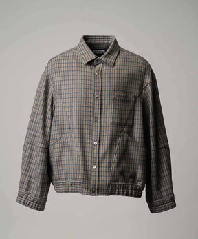 [Sale starts at 12:00 pm on Saturday, September 13th] [Italian Dead Stock Fabric] Prime-Over Curved Shirts Blouson