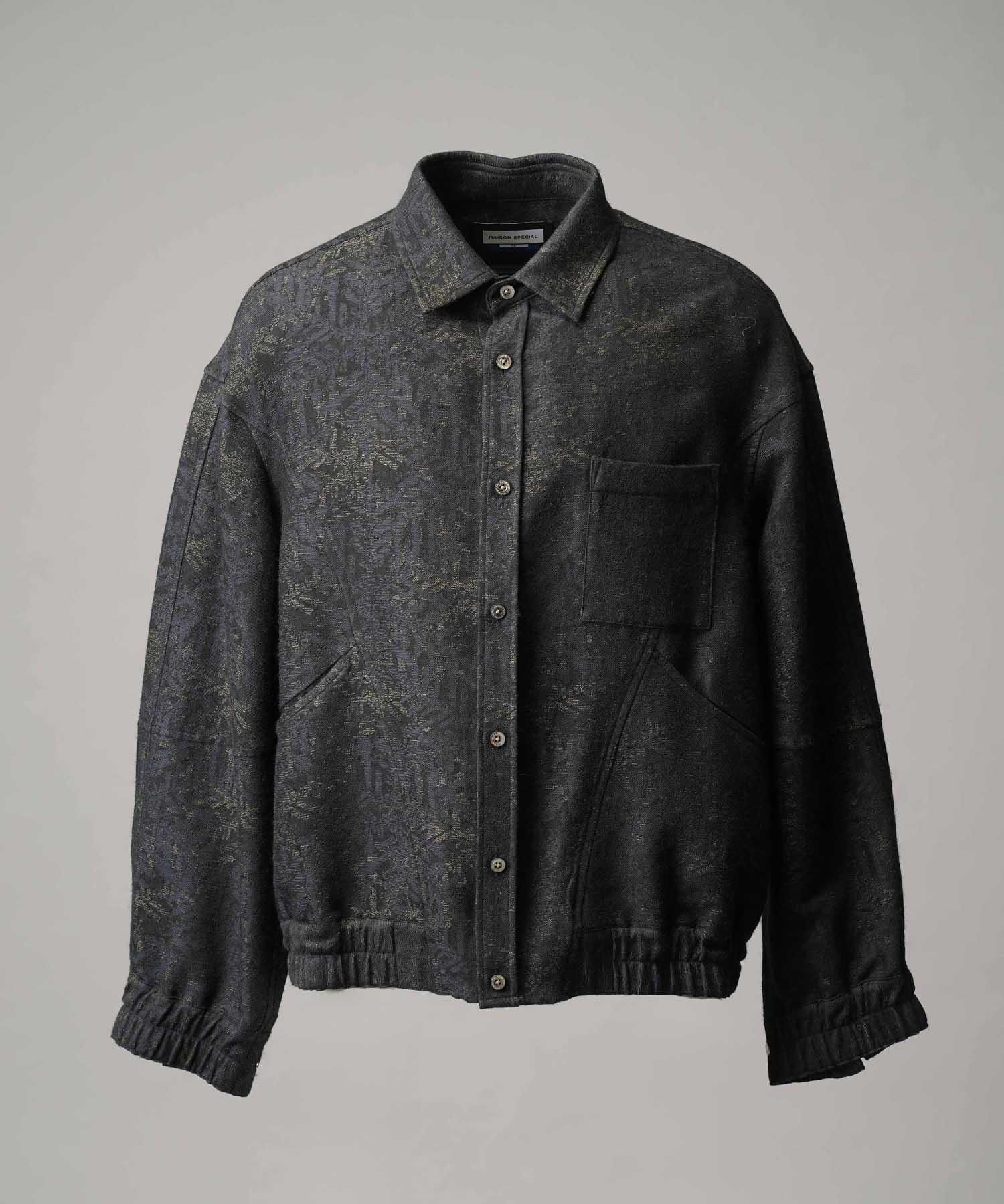 [Sale starts at 12:00 pm on Saturday, September 13th] [Italian Dead Stock Fabric] Prime-Over Curved Shirts Blouson