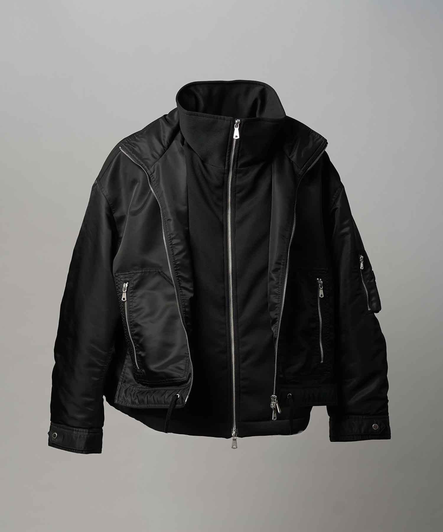 Different Material Docking Prime-Over Military Blouson