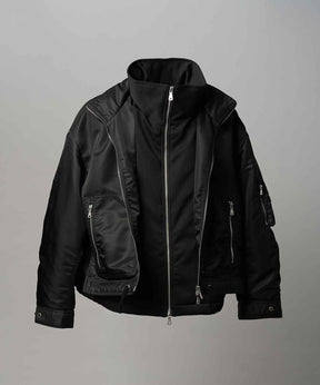 Different Material Docking Prime-Over Military Blouson