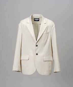 4 Colors Chambray Washable Wool Peaked Lapel Double Breasted Jacket